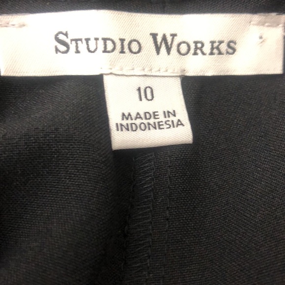 Studio Works Black Dress Belted Sz 10 Pant NWT - Picture 6 of 9